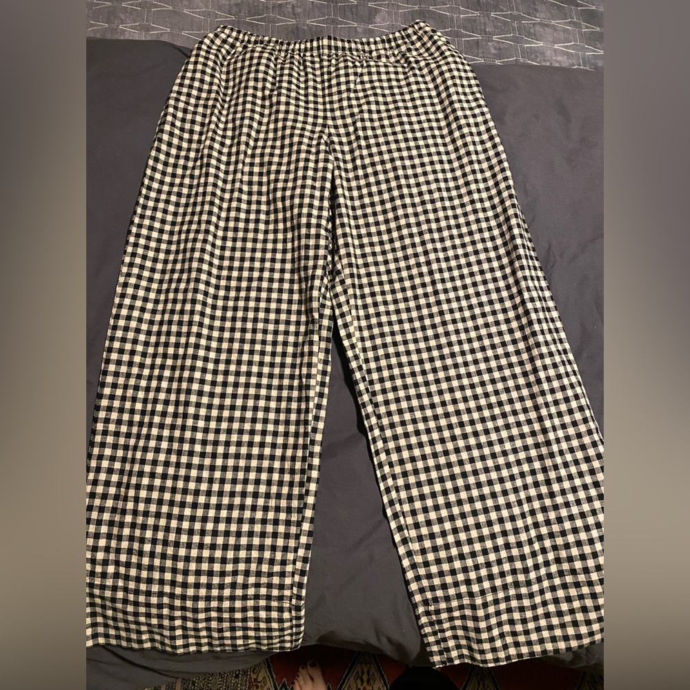 Gap linen gingham pants